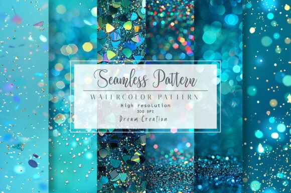 Download Teal Holographic Glitter Backgrounds - Holo Collection