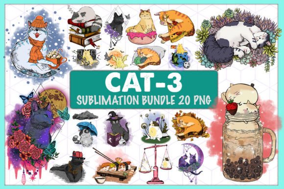 Download Cat Sublimation Bundle 20 PNG Part 3 - Cat sublimation bundle Collection