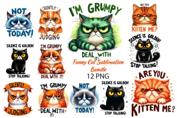 Download Funny Cat Sublimation Bundle, Funny Cat - Cat sublimation bundle Collection