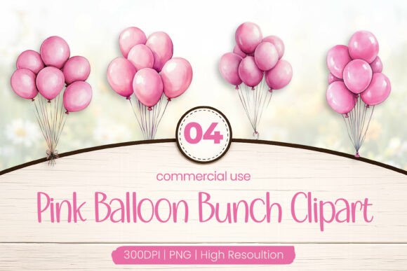 Download Pink Balloon Bunch Clipart PNG - Balloon bunch Collection