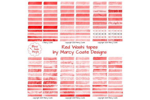 Download Red Digital Washi Tape Printable - Printable Collection