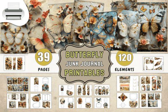 Download Butterfly Junk Journal Printables - Printable Collection