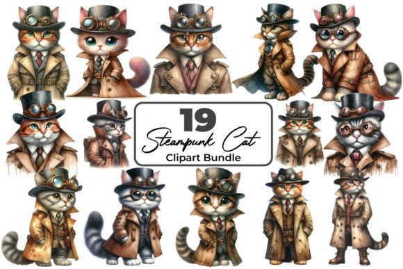 Download Steampunk Cat Sublimation Bundle - Cat sublimation bundle Collection