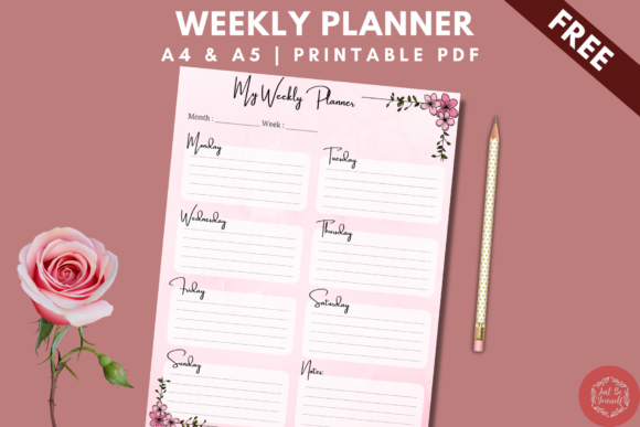 Download Free Weekly Planner Printable. - Printable Collection