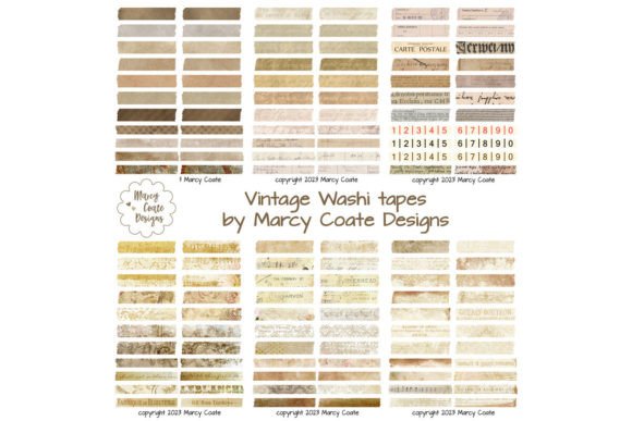 Download Vintage Digital Washi Tape Printable - Printable Collection
