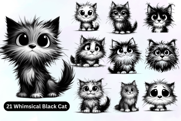 Download Whimsical Black Cat Sublimation Bundle - Cat sublimation bundle Collection
