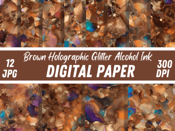 Download Brown Holographic Glitter Alcohol Ink - Holo Collection