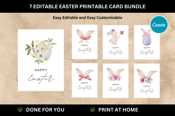 Download 7 Easter Printables Card Templates - Printable Collection