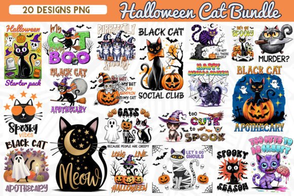 Download Halloween Cat Sublimation Bundle - Cat sublimation bundle Collection