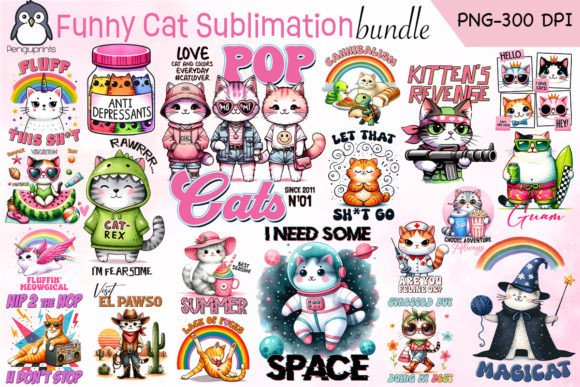 Download Funny Cat Sublimation Bundle - Cat sublimation bundle Collection